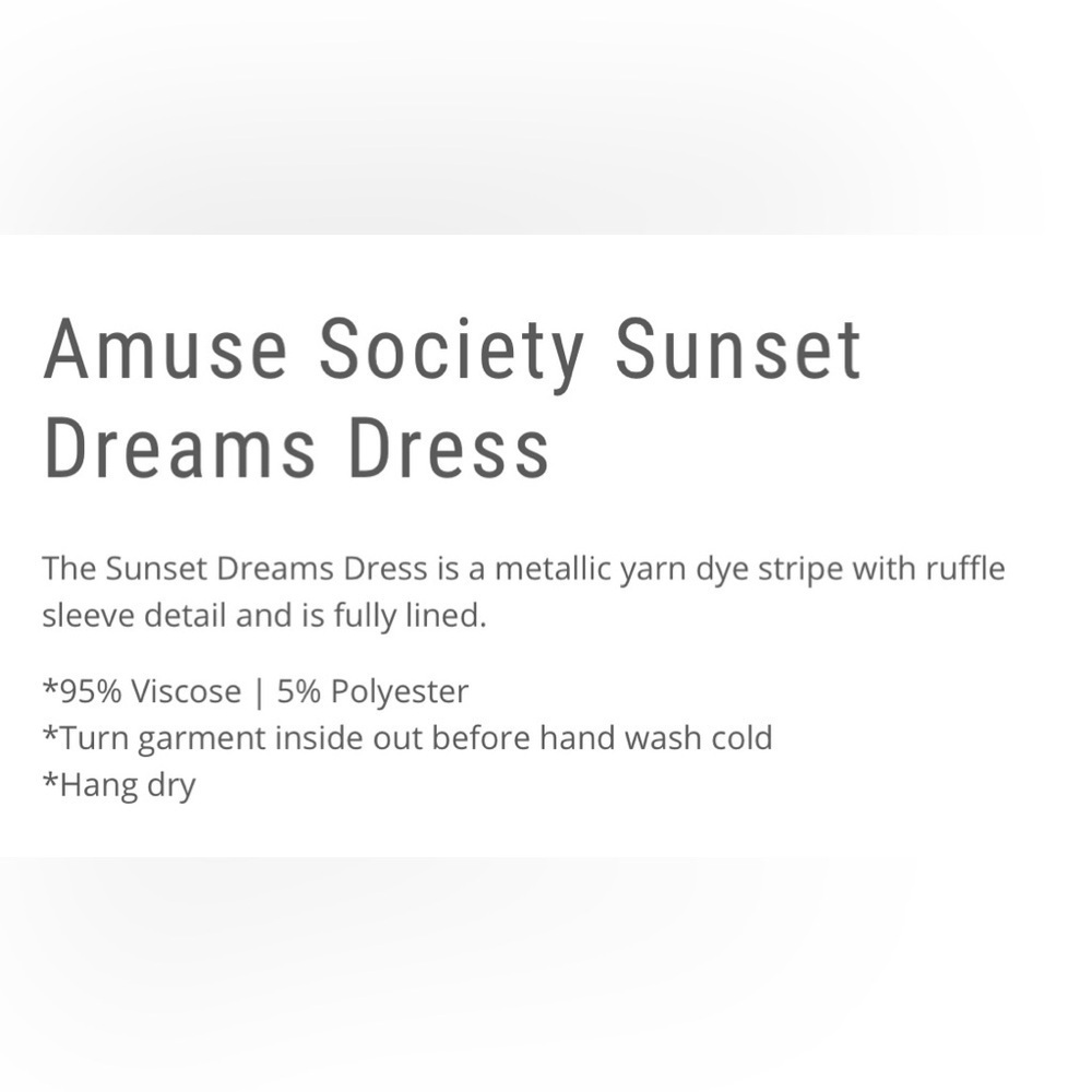 NWT Amuse Society Sunset Dreams dress - Picture 8 of 8